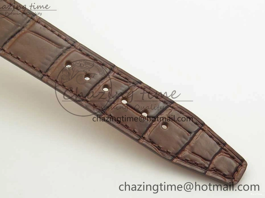 MIROTIME 0428 SportInspired Portofino IW458101 RG MK 1:1 Best Edition Gray Dial On Brown Leather Strap MIYOTA 7165